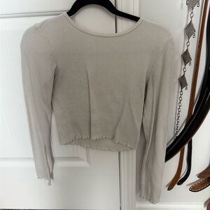 Women's Ribbed Long Sleeve Top